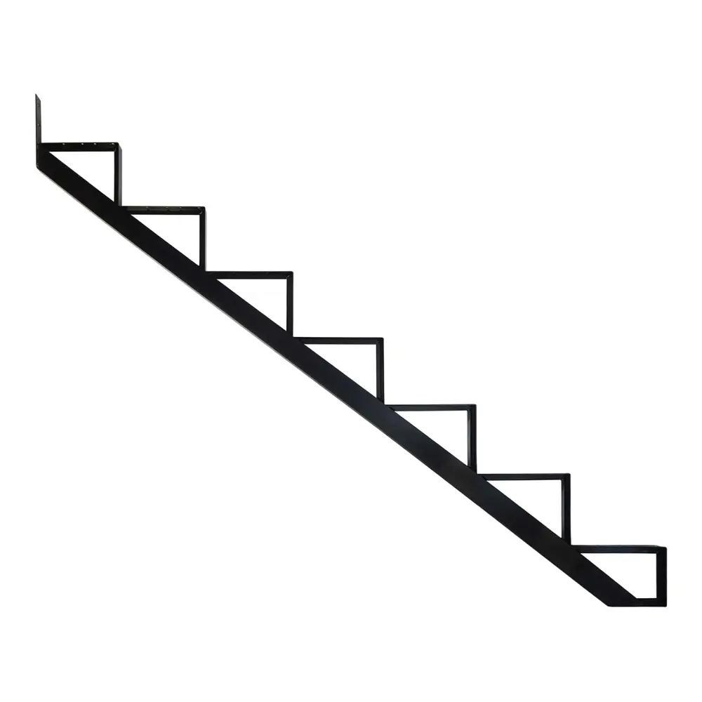 7-Steps Aluminium Stair Stringer Collection 11 (10-1/4''), Black