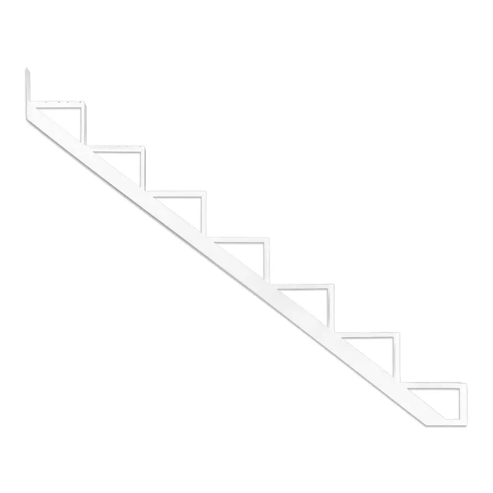 7-Steps Aluminum Stair Stringer Collection 11 (10-1/4''), Snow