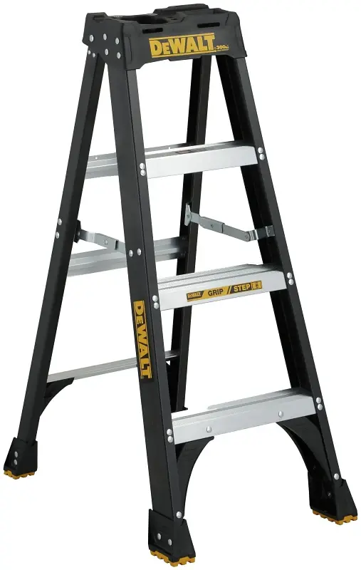 DeWALT Louisville DXL3010 Series DXL3010-04 Step Ladder, 4 ft H, Type IA Duty Rating, Grp, 300 lb