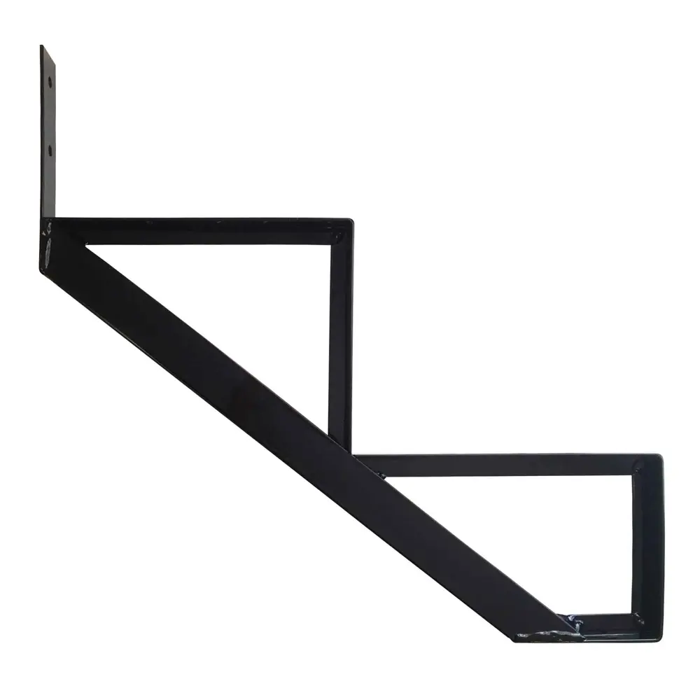 Dimensional Lumber 2-Steps Aluminum Stair Stringer Collection 11 (10-1/4''), Jet-black