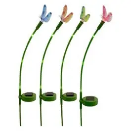 Solar LED Fiber Optic Dragonfly Stake Light Color-Changing Effects Four Seasons Courtyard