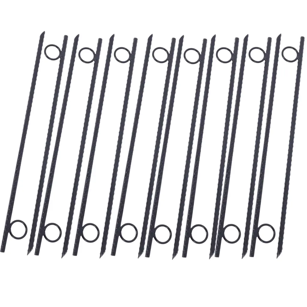 Rebar Stake Loop 16Pcs - 3/8X18 Inch Heavy Duty Steel Stakes Gardening and Construction g-h