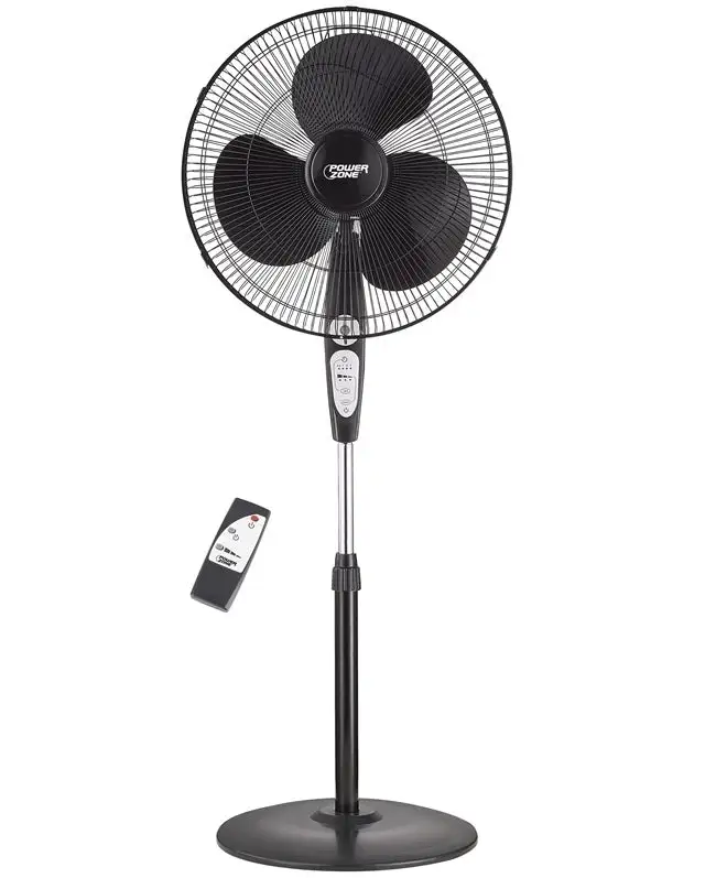 Power Zone SP2-18ARY Stand Fan Remote Control Black