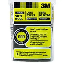 #000 Extra Fine Synthetic Steel Wool Pads 10 Pack 3M