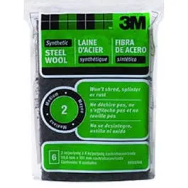 #2 Medium Synthetic Steel Wool Pad 10 Pack 3M
