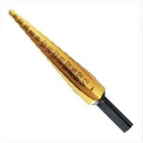 Irwin 15101ZR Titanium Fractional Step Drill Bit 1/8 to 1/2 Inch Metal and Wood