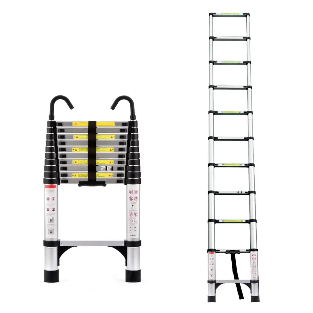 10.5Ft Retractable Ladder Multi Practical Collapsible Ladder seclimb