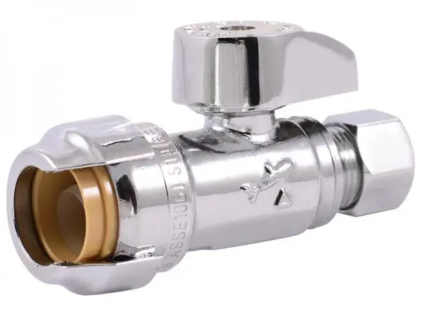 Sharkbite Stainless Steel Brass Push Straight Stop 1/2 x 3/8