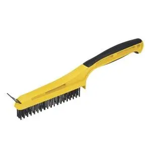 Hyde Tools Stiff Wire Stripping Brush Scraper 3 x 19 Inches Paint Removal
