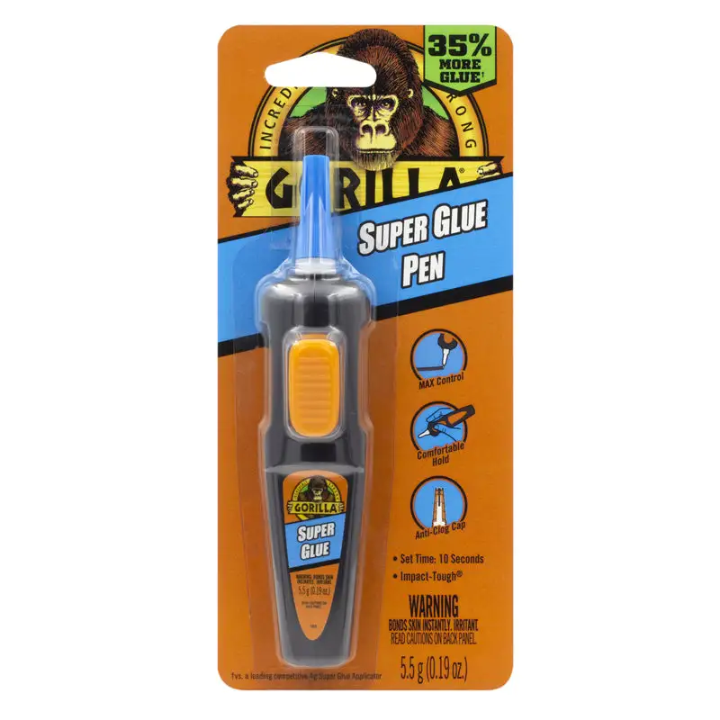 Gorilla High Strength Super Glue Pen 5.5 gm 6 Pack Quick Bonding