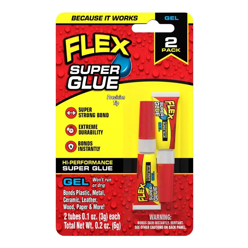 Flex Seal Super Glue High Strength Clear 2 Pack Quick Repairs Flex Seal Family of Products