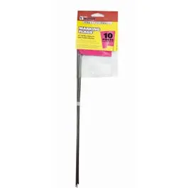 Fluorescent Pink Marking Stake Flags 15-Inch 10-Pack Landscaping C.H. Hanson