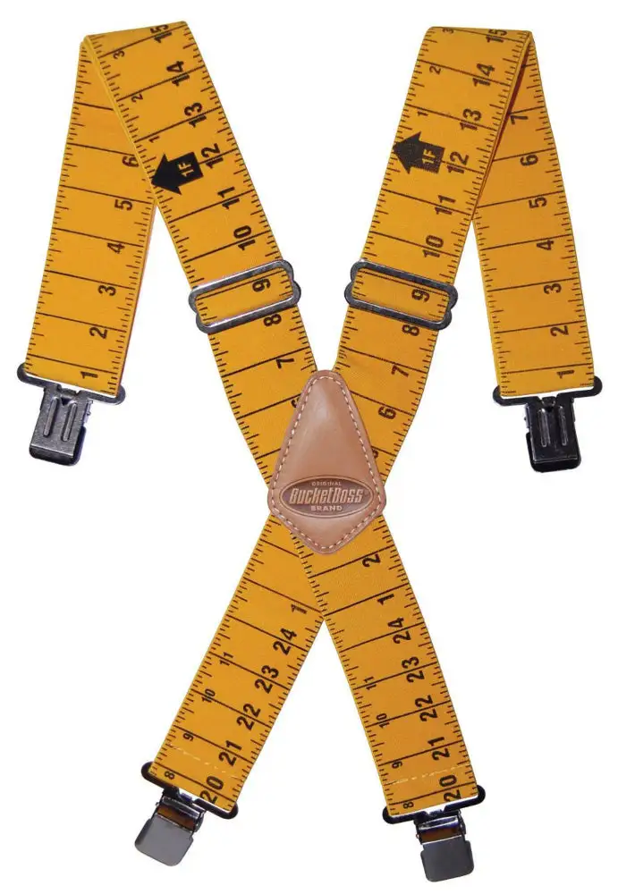 Bucket Boss Liar's Suspenders Classic Yardstick Ruler Design