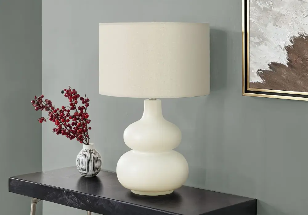 Modern Tripod Lighting, Table Lamp, Contemporary - Cream