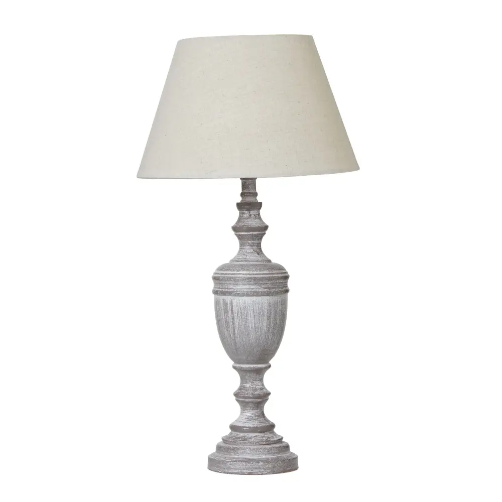 Premium Crystal Nola Urn Table Lamp Flax Shade