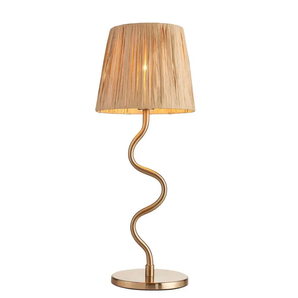 Wave Table Lamp - Soft-touch Aged Brass