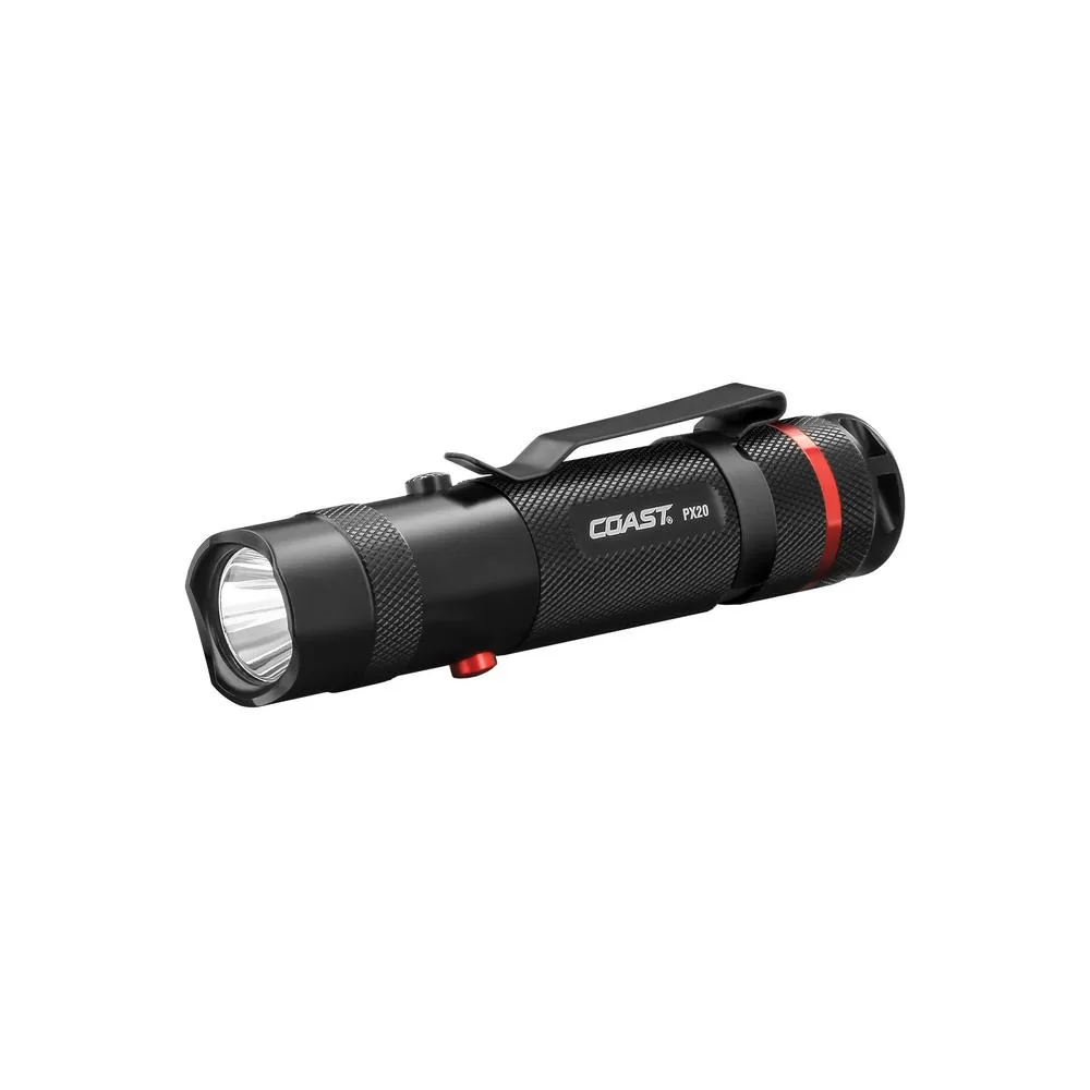 Coast PX20 315 Lumens Dual Color White and Red LED Flashlight Outdoor Use