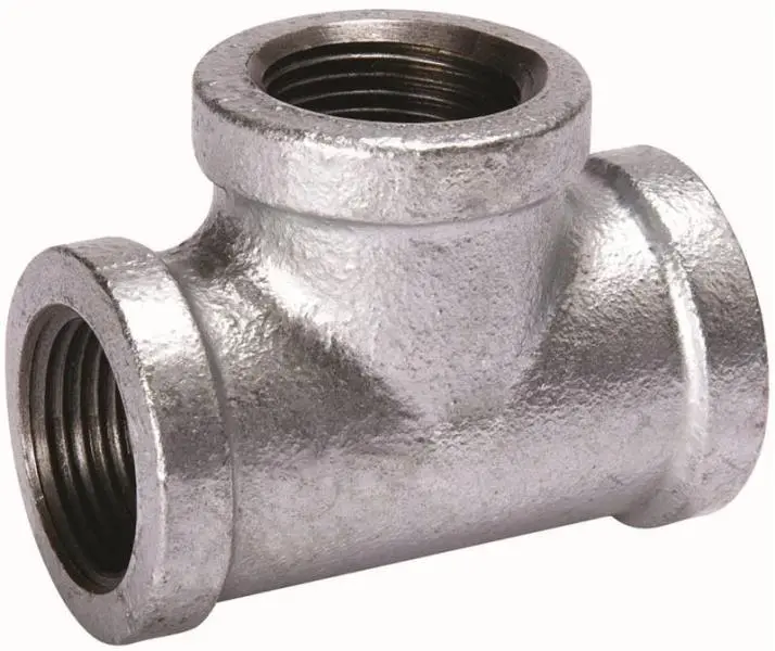 Mueller 510-610BC Galvanized Pipe Tee 3 Inch Threaded Malleable Iron Fitting