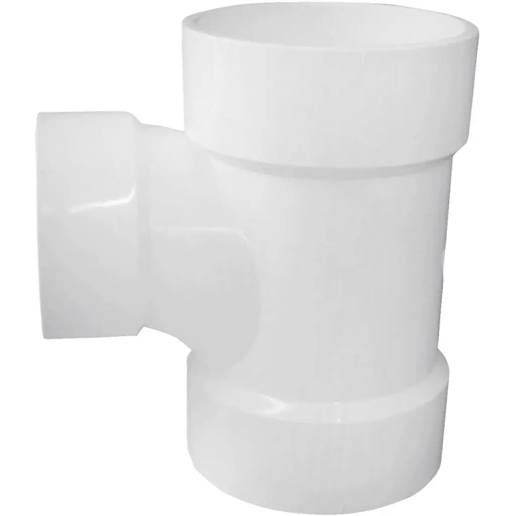 Charlotte Pipe 4 Inch x 3 Inch Reducing Sanitary PVC Tee