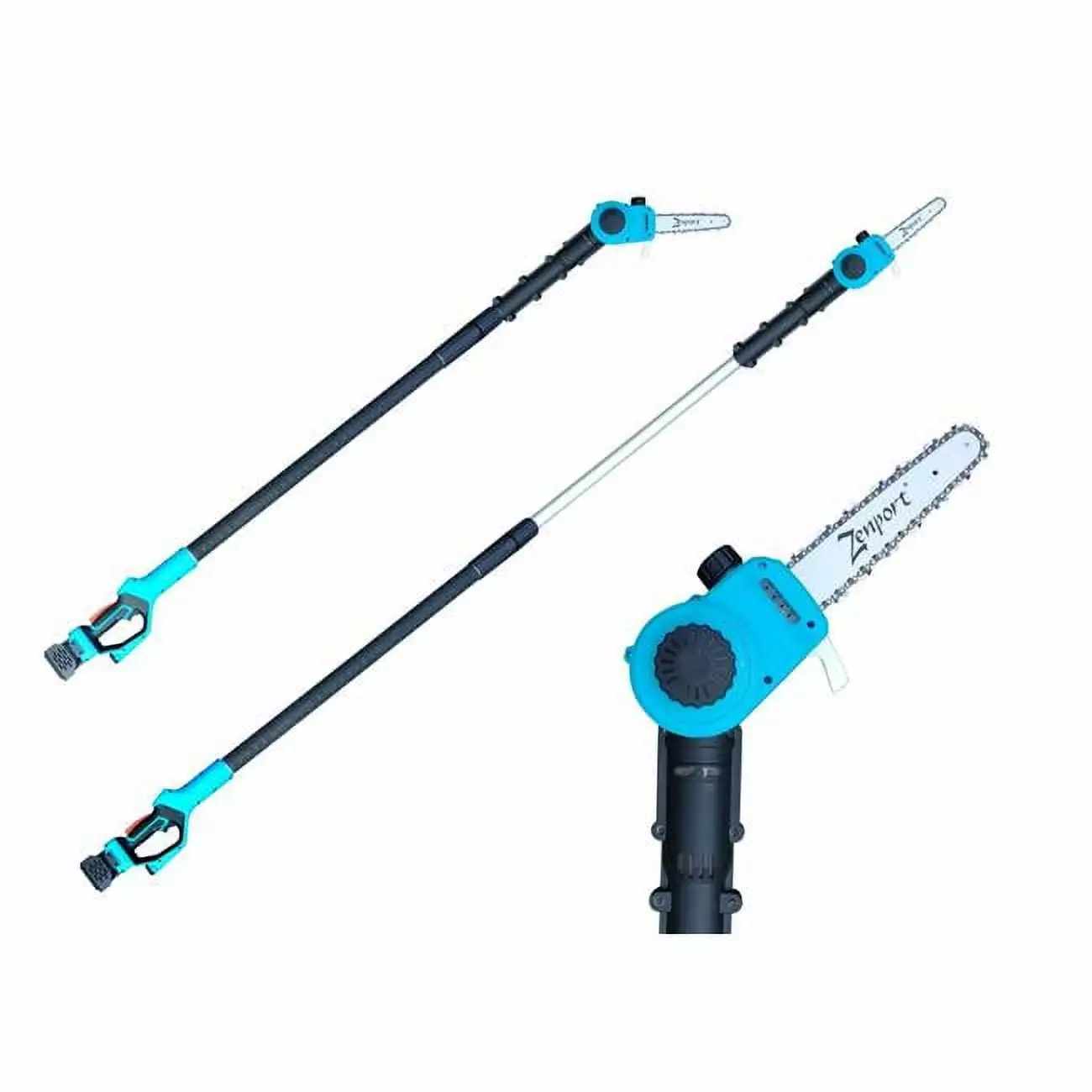 Zenport Zenport Telescopic Chainsaw 8-Foot Reach. 8-Inch Bar. 6.3-Inch Cut. 25-Volt Battery. Cordless Zenport Industries