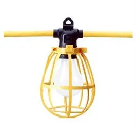 150-Watt Yellow Temporary Work Light 5 Molded Light Sockets 50-Ft Cord Master Electrician