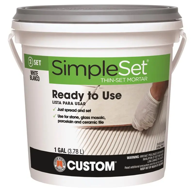 Custom Building Products SimpleSet White Thin-Set Mortar 1 gal Pack 2