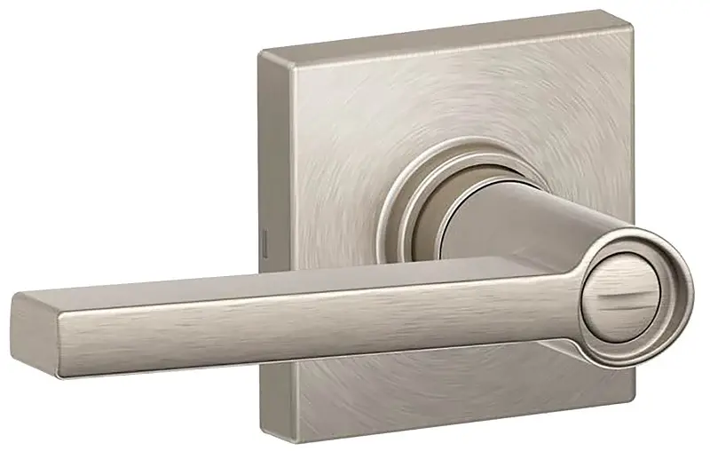 Schlage J Series J40 SOL 619 COL Privacy Lever, Mechanical Lock, Satin Nickel, Metallic, Residential, 3 Grade