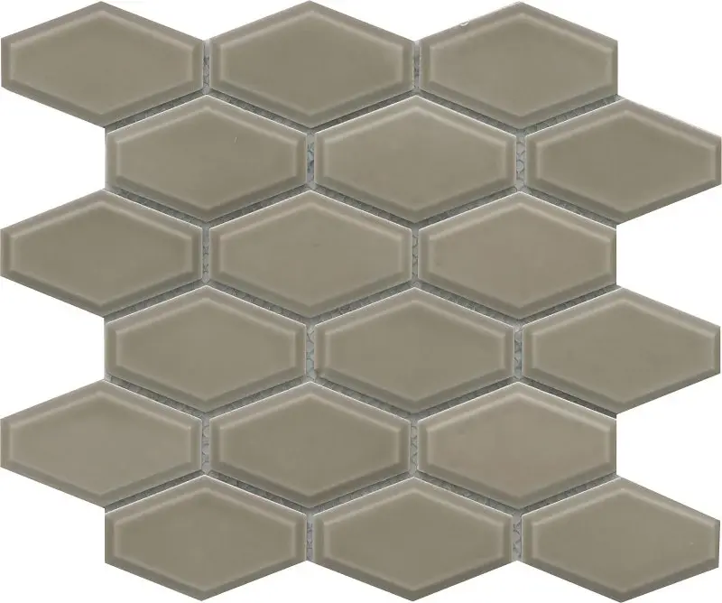 Emser Tile Reward Series F27REWATA1011MHW Porcelain Mosaic Tile, 11 L Tile, 10 W Tile, Pressed Edge, Taupe
