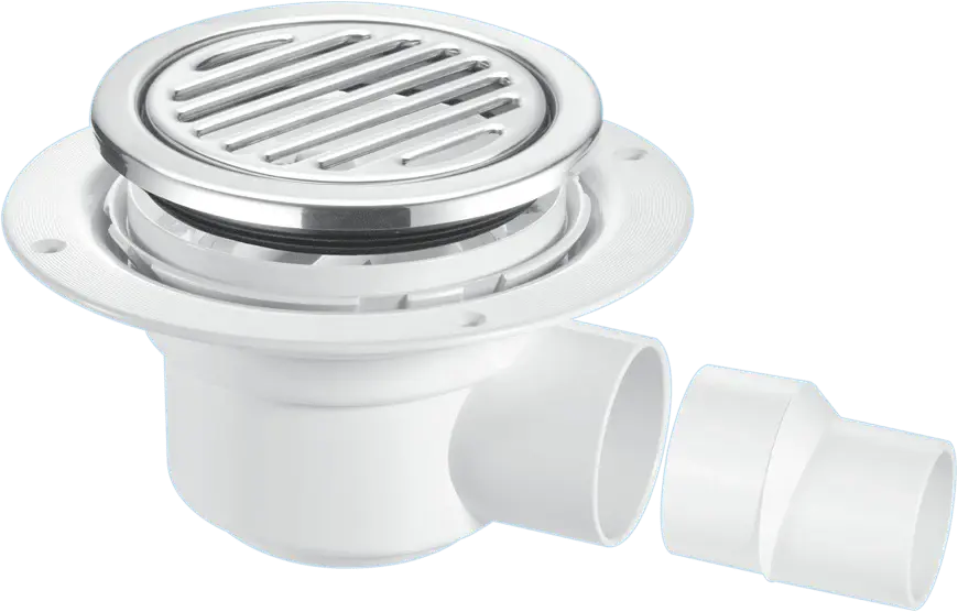 McAlpine TSG50-R125SS 50mm Water Seal Trapped Gully, Tile/Grating detachable Grid, 2" Horizontal Outlet and 2" x 1½" Sock...