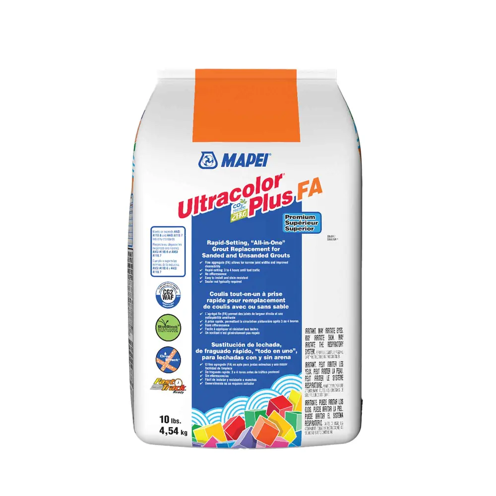 Ultracolor Plus FA Rapid-Setting Comprehensive Grout Replacement Sanded and Unsanded Grouts 10 lbs, Alabaster #01