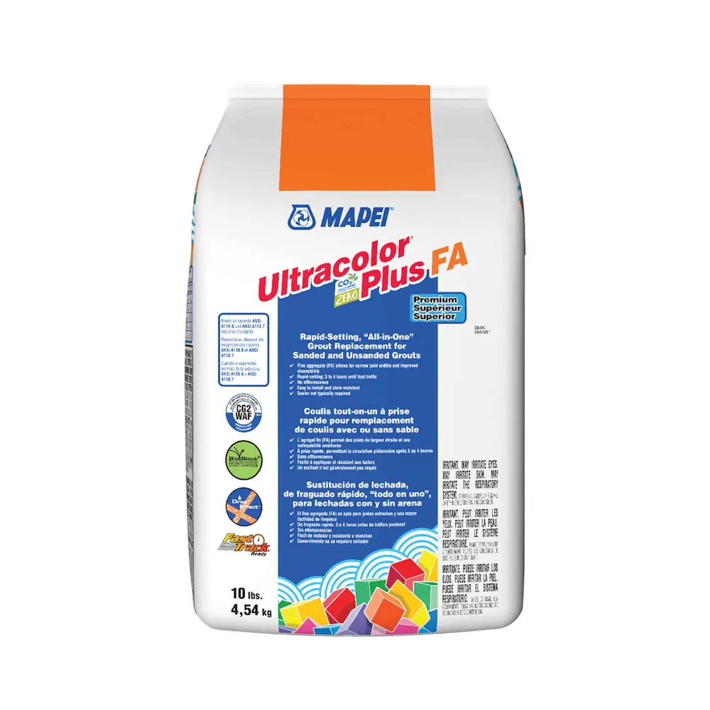 Ultracolor Plus FA Rapid-Setting Integrated Grout Replacement Sanded and Unsanded Grouts 10 lbs, Ivory #39
