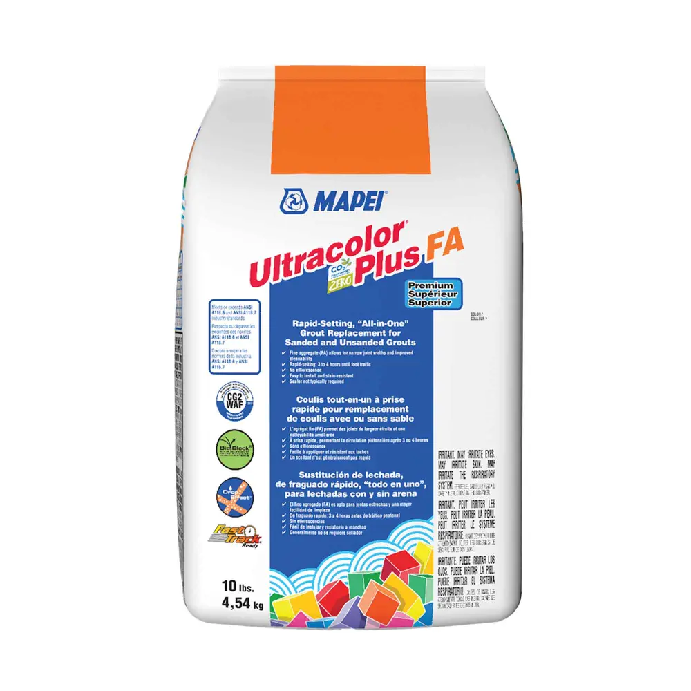 Ultracolor Plus FA Rapid-Setting Total solution Grout Replacement Sanded and Unsanded Grouts 10 lbs, Castle Wall #5227