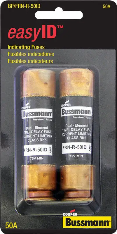 Bussmann EasyID 50 Amp Dual Element Time Delay Fuse 2 Pack