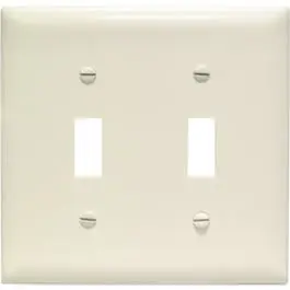 Almond 2-Toggle Opening Nylon Wall Plate Electrical Switches Legrand - Pass u0026 Seymour