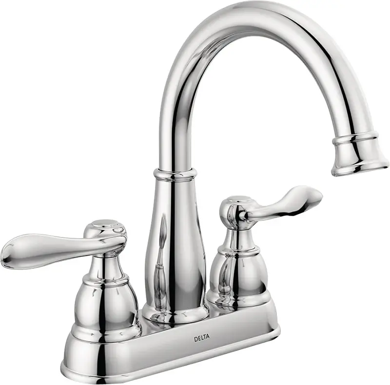 Delta Windemere 25896LF Series Centerset Bathroom Faucet, Chromium Plated, 1-5/8 Plate Size, 5-11/16 , 1.2 gpm, Metal