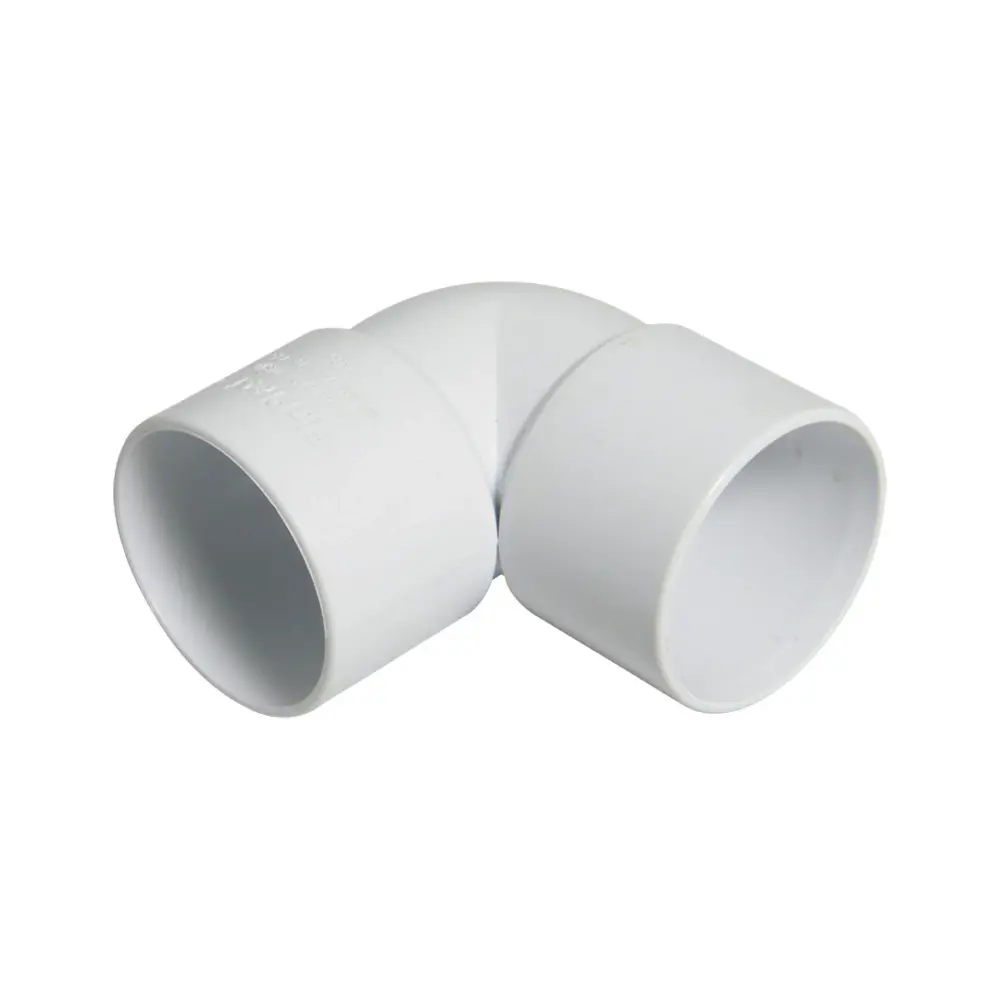 FloPlast ABS Solvent Weld 90' Knuckle 50mm Chalk