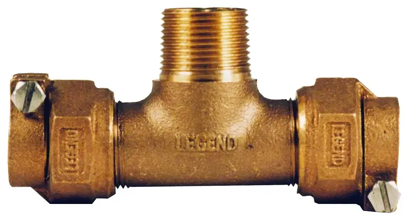 Legend T-4440NL Series 313-384NL Pipe Tee, 3/4 , Pack Joint x MNPT, Rustic gold, 100 psi Pressure
