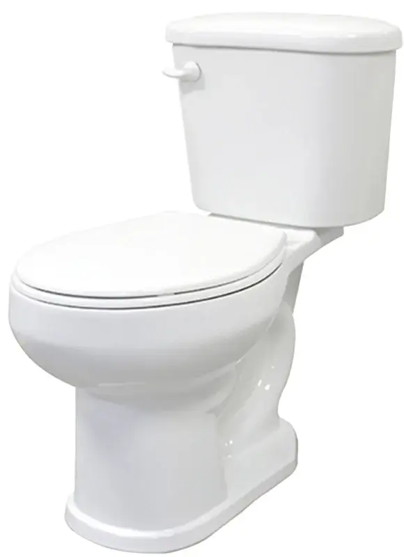 Cato J0052013120 Toilet, Round Bowl, 1.6 gpf Flush, 15 H Rim, Ivory