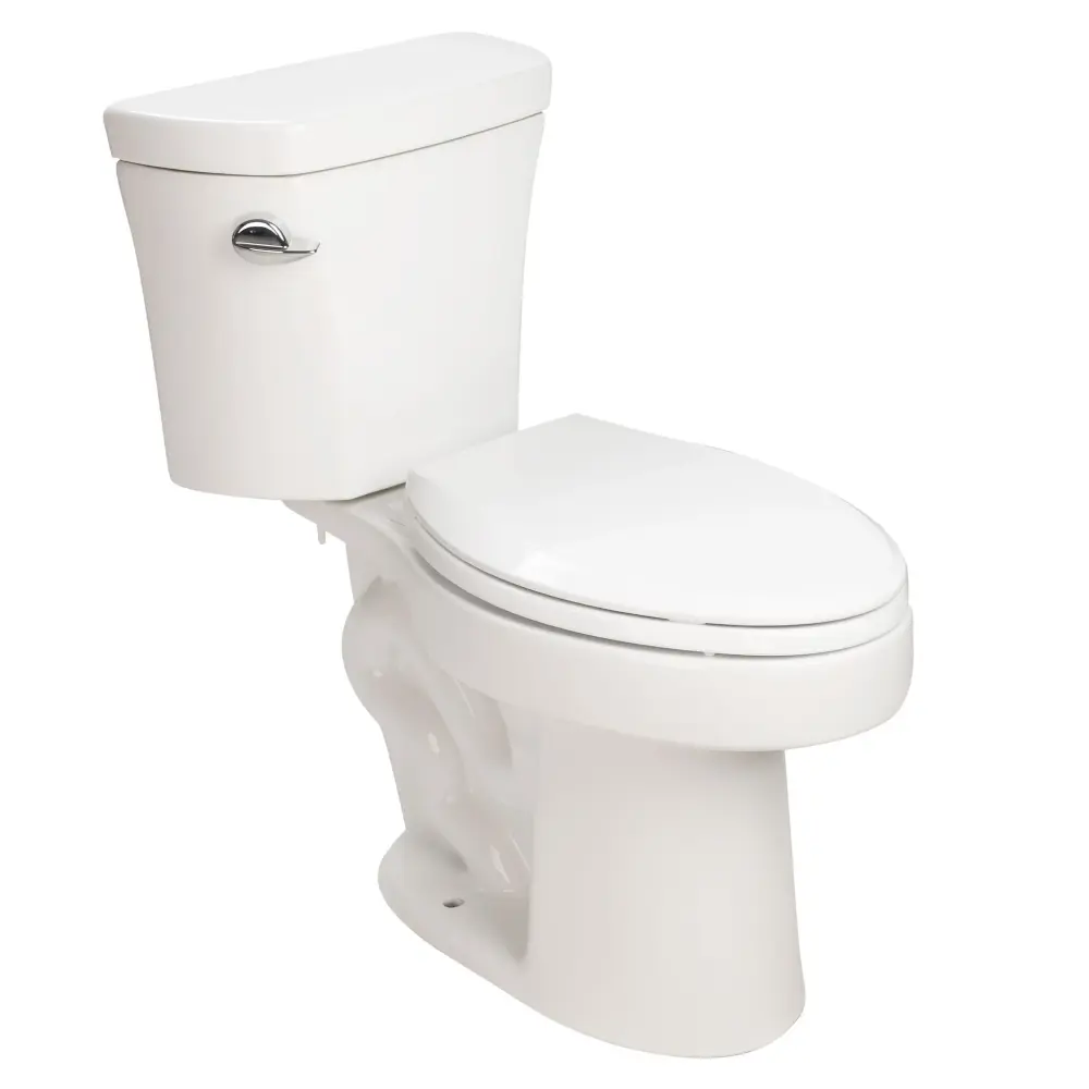 Gloss 2 Piece Toilet 1.28 Gpf Tornado Flush, Rimless Bowl, Soft Closing Seat - Gloss Snow
