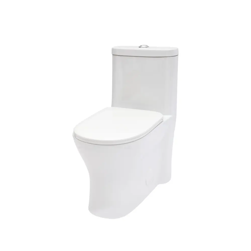 1 Piece Toilet Bathroom, Dual Flush 1.22/1.6 Gpf, Soft Closing Seat - Alabaster