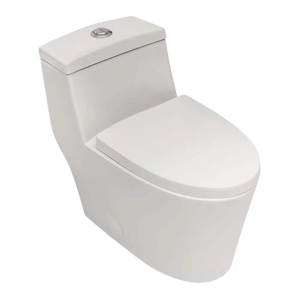 1 Piece Toilet, Double Flush, Soft Closing Seat - White