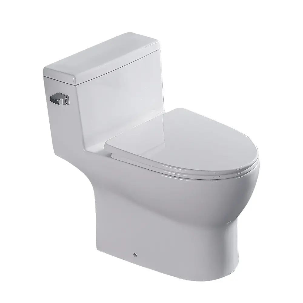 1 Piece Toilet, Yielding Closing Seat - White