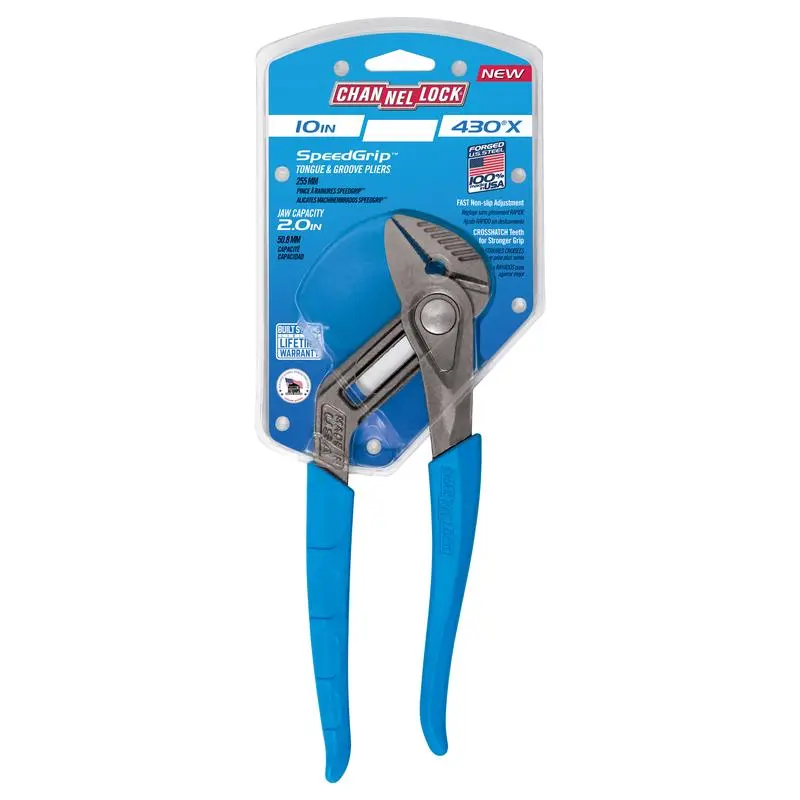 Channellock Permalock 9.5 Inch Carbon Steel Tongue and Groove Pliers