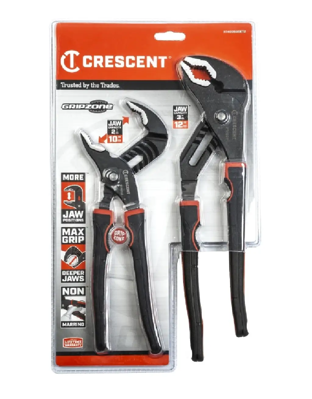 Crescent RT400SGSET2-05 Tongue and Groove Plier Set 10 inch X 12 inch Alloy Steel