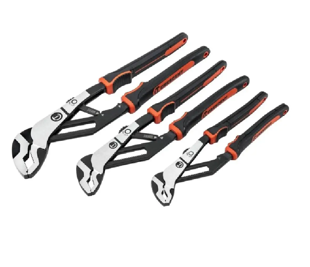 Crescent RTABCGSET3 Tongue and Groove Plier Set Alloy Steel 3-Piece Adjustable
