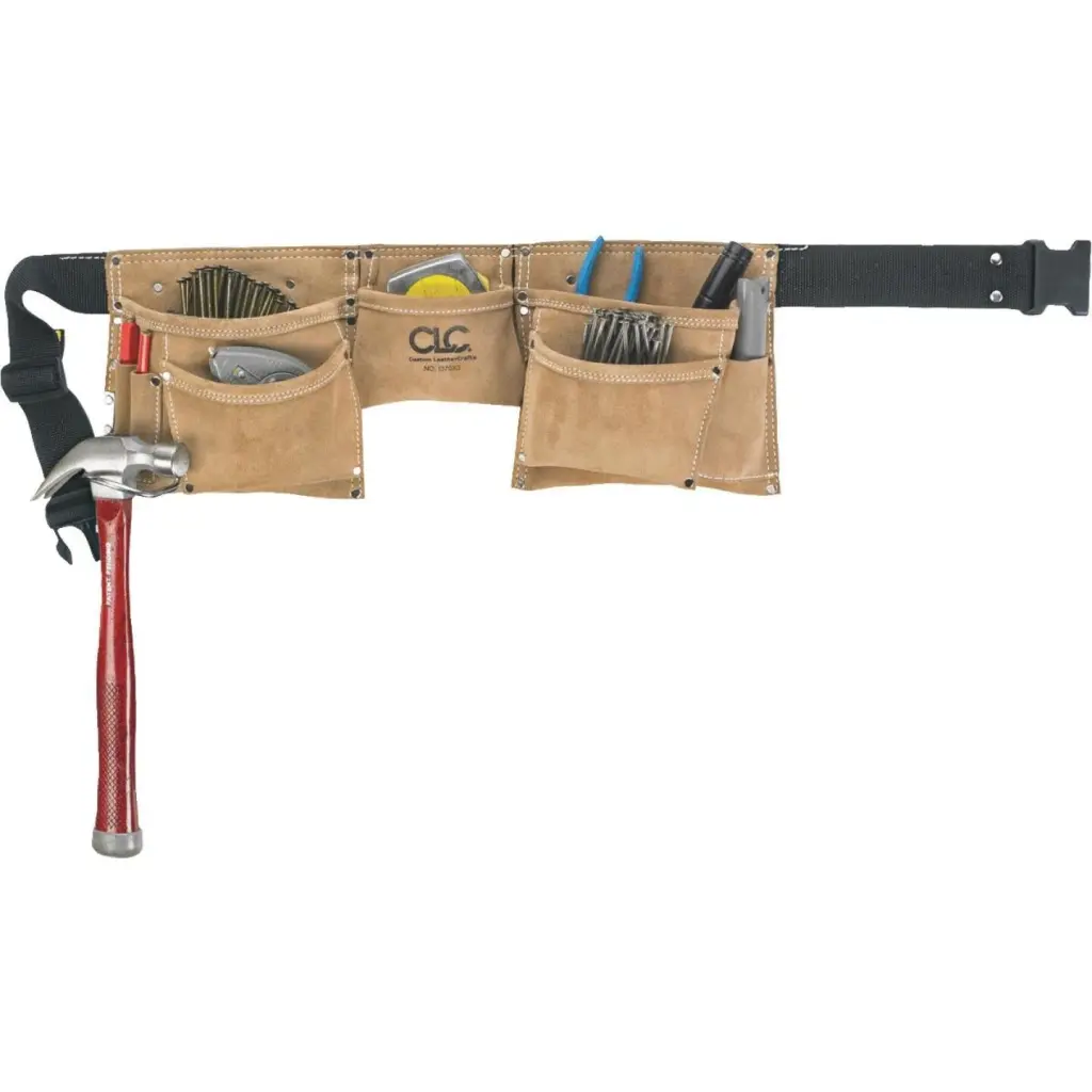CLC 8-Pocket Suede Leather Heavy-Duty Carpenter Apron Tools