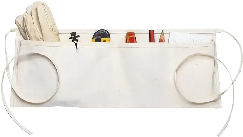 CLC Tool Works Series C6 Work Apron, 29 to 50 Waist, Cotton, White, 2-Pocket