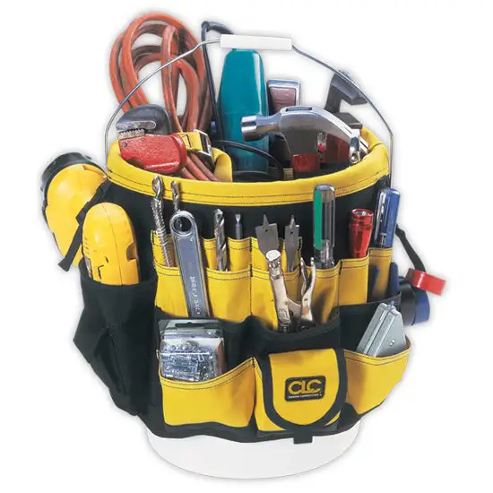 CLC 4122 ToolWorks Bucket Organizer 61 Pockets Heavy-Duty Nylon Tool Storage and Transport