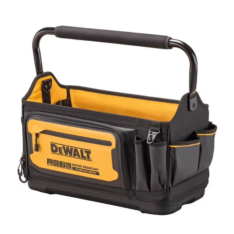 DeWalt Ballistic Nylon Open Top Tool Tote 36 Pocket Black Yellow
