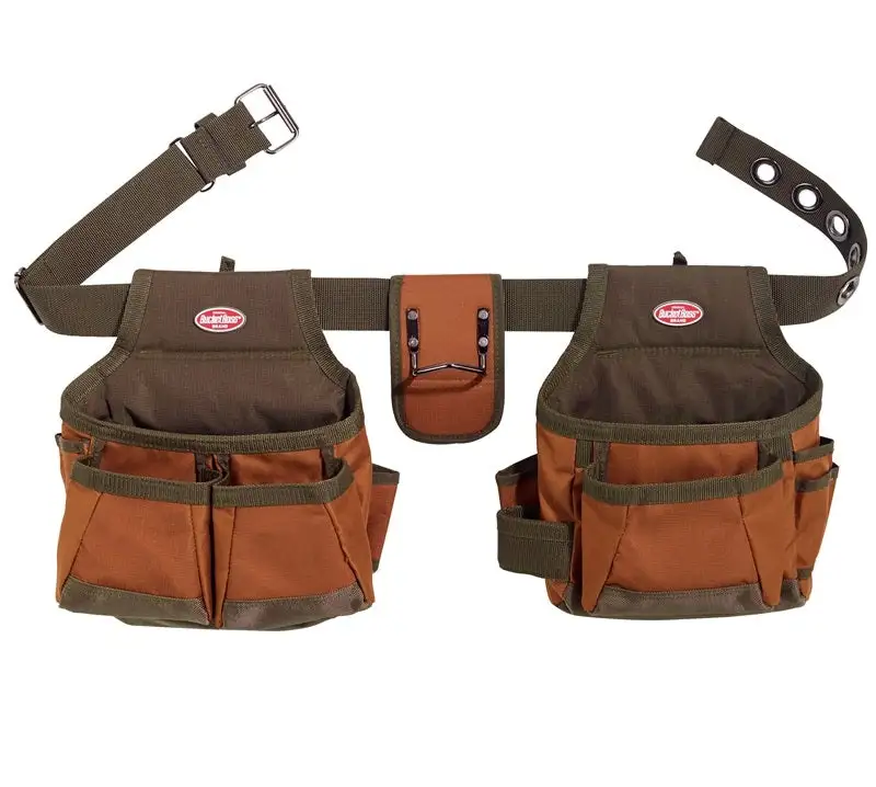 Bucket Boss 50200 2-Bag Tool Belt Builder's Suspension Rig 12 Pockets